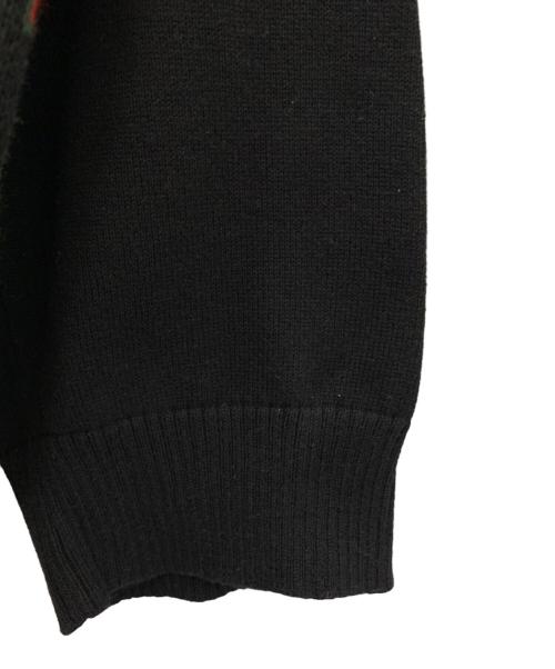 TTT MSW（ティー）TTT MSW (ティー) Flower Jacquard Knit Cardigan ブラック サイズ:Ｍの古着・服飾アイテム