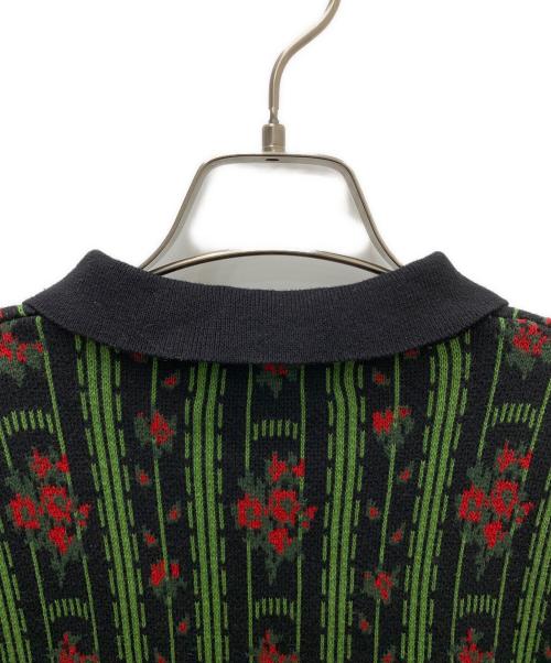 TTT MSW（ティー）TTT MSW (ティー) Flower Jacquard Knit Cardigan ブラック サイズ:Ｍの古着・服飾アイテム