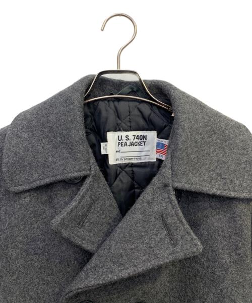 Schott（ショット）Schott (ショット) U.S.740N PEA JACKET グレー サイズ:34の古着・服飾アイテム