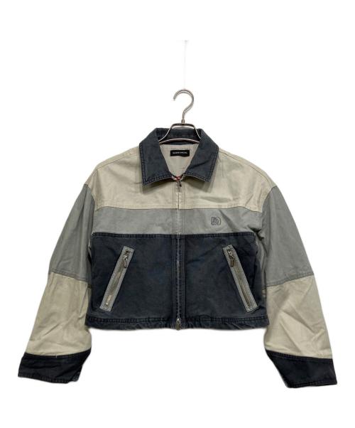 MAISON SPECIAL（メゾンスペシャル）MAISON SPECIAL (メゾンスペシャル) Aging Processing Color Block Oxford Jacket ブラック サイズ:Free 未使用品の古着・服飾アイテム