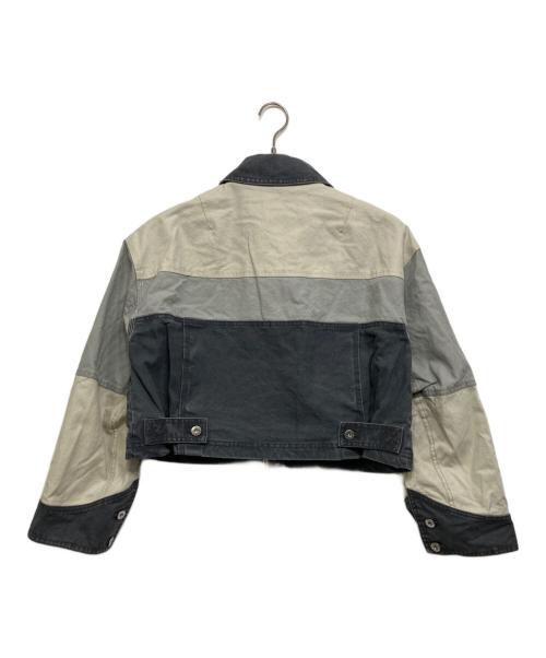 MAISON SPECIAL（メゾンスペシャル）MAISON SPECIAL (メゾンスペシャル) Aging Processing Color Block Oxford Jacket ブラック サイズ:Free 未使用品の古着・服飾アイテム