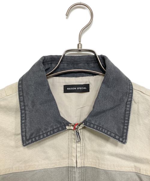MAISON SPECIAL（メゾンスペシャル）MAISON SPECIAL (メゾンスペシャル) Aging Processing Color Block Oxford Jacket ブラック サイズ:Free 未使用品の古着・服飾アイテム