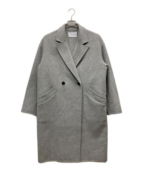 FRAMeWORK（フレームワーク）FRAMeWORK (フレームワーク) SUPER160’sダブルブレストコート グレー サイズ:SIZE 36の古着・服飾アイテム