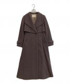 Noelaノエラ）の古着「バックプリーツウールトレンチコート」｜ブラウン