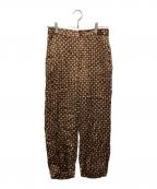 45Rフォーティファイブ・アール）の古着「レーヨンサテンの小紋プリントイージーストローパンツ」｜ブラウン