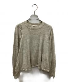 45R（フォーティファイブ・アール）の古着「ウォッシャブルウールのフレアTシャツ」｜ベージュ