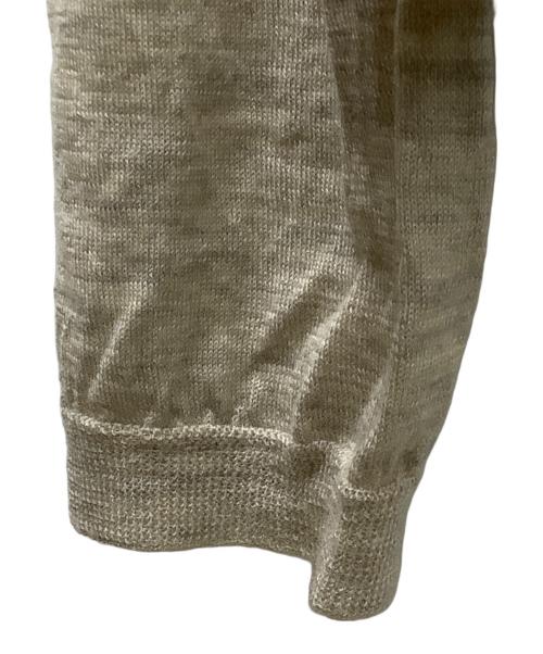 45R（フォーティファイブ・アール）45R (フォーティファイブ・アール) ウォッシャブルウールのフレアTシャツ ベージュの古着・服飾アイテム