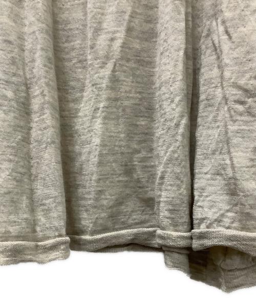 45R（フォーティファイブ・アール）45R (フォーティファイブ・アール) ウォッシャブルウールのフレアTシャツ ベージュの古着・服飾アイテム