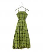 Ameriアメリ）の古着「MEDI MANY WAY DEAR CHECK SET UP DRESS」｜グリーン