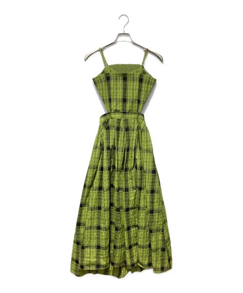 Ameri（アメリ）Ameri (アメリ) MEDI MANY WAY DEAR CHECK SET UP DRESS グリーン サイズ:Sの古着・服飾アイテム