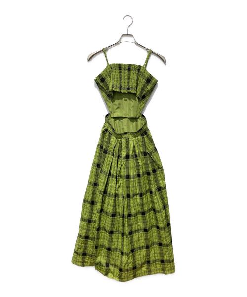 Ameri（アメリ）Ameri (アメリ) MEDI MANY WAY DEAR CHECK SET UP DRESS グリーン サイズ:Sの古着・服飾アイテム