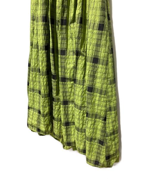 Ameri（アメリ）Ameri (アメリ) MEDI MANY WAY DEAR CHECK SET UP DRESS グリーン サイズ:Sの古着・服飾アイテム