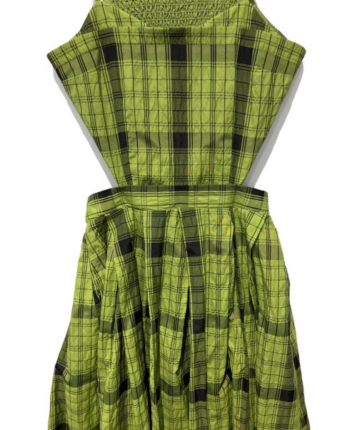 Ameri（アメリ）Ameri (アメリ) MEDI MANY WAY DEAR CHECK SET UP DRESS グリーン サイズ:Sの古着・服飾アイテム