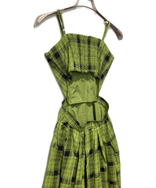 Ameri（アメリ）Ameri (アメリ) MEDI MANY WAY DEAR CHECK SET UP DRESS グリーン サイズ:Sの古着・服飾アイテム