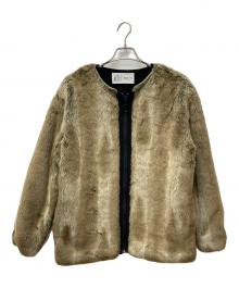 EVER AFTER×BEAUTY IN SIMPLICITY（エバーアフター）の古着「FAKE FUR COAT　EVA-06103」｜ブラウン