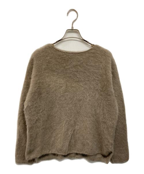 FRAMeWORK（フレームワーク）FRAMeWORK (フレームワーク) FOX/CASHMERE （フォックス　カシミヤ） ボートネック プルオーバー ベージュ サイズ:FREEの古着・服飾アイテム