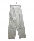 MUSE de Deuxieme Classeミューズ ドゥーズィエム クラス）の古着「stretch twill タックパンツ」｜ホワイト