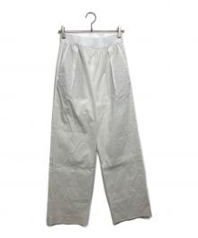 MUSE de Deuxieme Classe（ミューズ ドゥーズィエム クラス）の古着「stretch twill タックパンツ」｜ホワイト