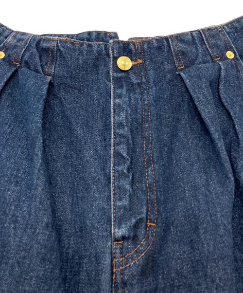 I'm in（アイムイン）I'm in (アイムイン) バックベルトワイドジーンズ ネイビー サイズ:Lの古着・服飾アイテム