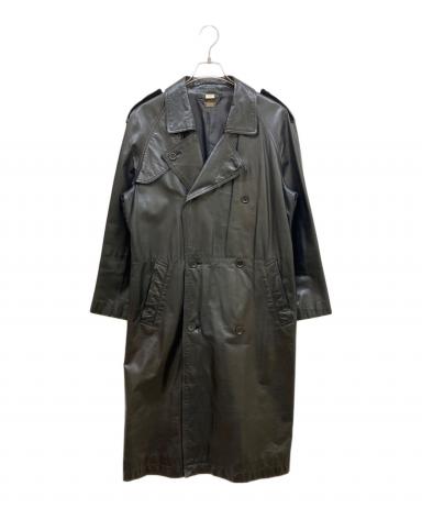 中古・古着通販】D'URBAN (ダーバン) レザー トレンチコート ブラック
