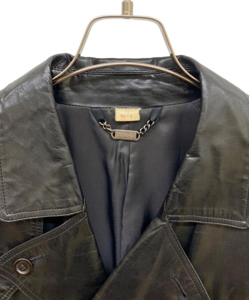D'URBAN（ダーバン）D'URBAN (ダーバン) レザー トレンチコート ブラック サイズ:90−5の古着・服飾アイテム