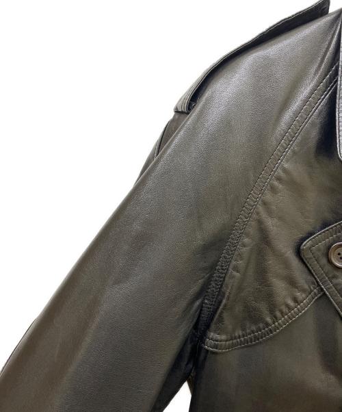 D'URBAN（ダーバン）D'URBAN (ダーバン) レザー トレンチコート ブラック サイズ:90−5の古着・服飾アイテム