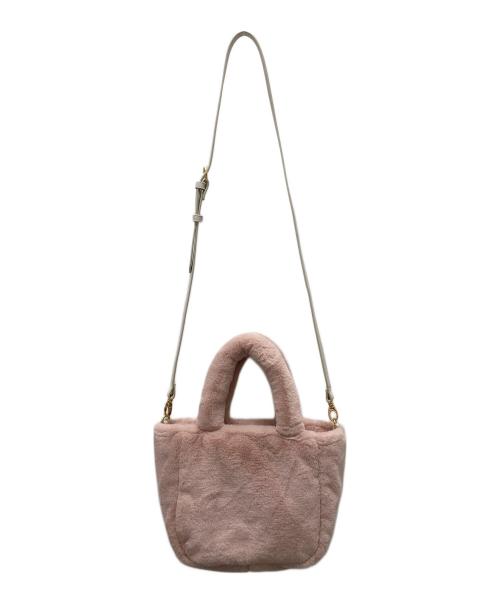 LOVERARY by FEILER（ラブラリー バイ フェイラー）LOVERARY by FEILER (ラブラリー バイ フェイラー) 2WAYバッグ/ラブラリーロゴ フェイクファーバッグ ピンクの古着・服飾アイテム