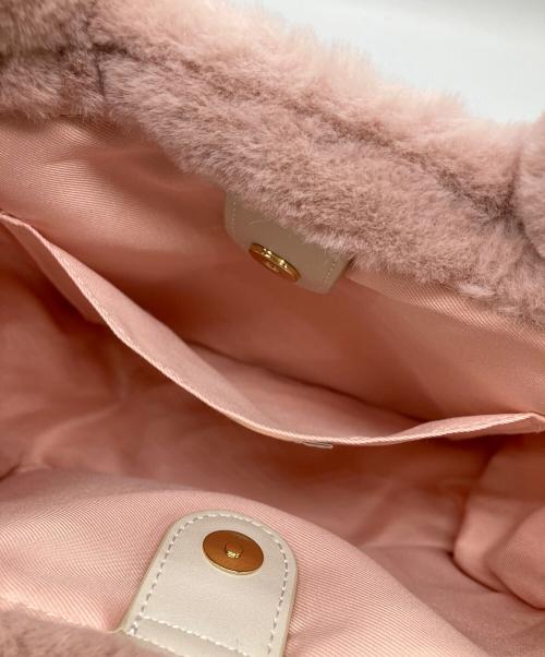 LOVERARY by FEILER（ラブラリー バイ フェイラー）LOVERARY by FEILER (ラブラリー バイ フェイラー) 2WAYバッグ/ラブラリーロゴ フェイクファーバッグ ピンクの古着・服飾アイテム