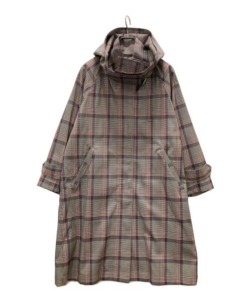allureville（アルアバイル）allureville (アルアバイル) ライナー付チェックコート グレー サイズ:FREEの古着・服飾アイテム
