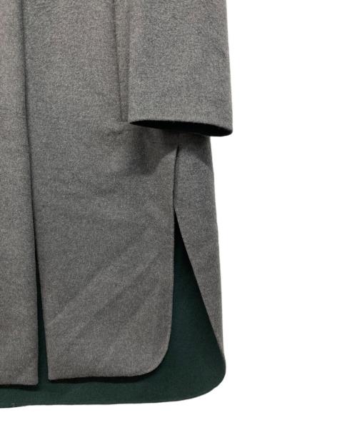 ENFOLD（エンフォルド）ENFOLD (エンフォルド) ファインリバービーバーノーカラースリットコート グレー サイズ:36の古着・服飾アイテム