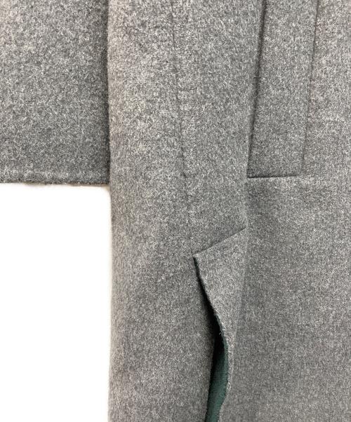 ENFOLD（エンフォルド）ENFOLD (エンフォルド) ファインリバービーバーノーカラースリットコート グレー サイズ:36の古着・服飾アイテム