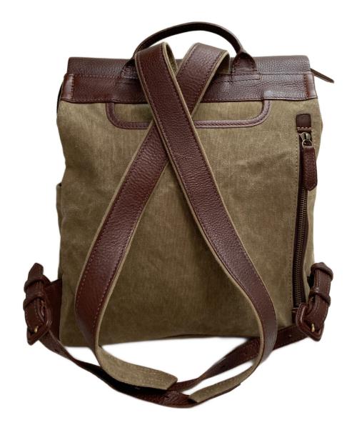 genten（ゲンテン）genten (ゲンテン) ミモザ・ベーシックリュック ブラウン×カーキの古着・服飾アイテム