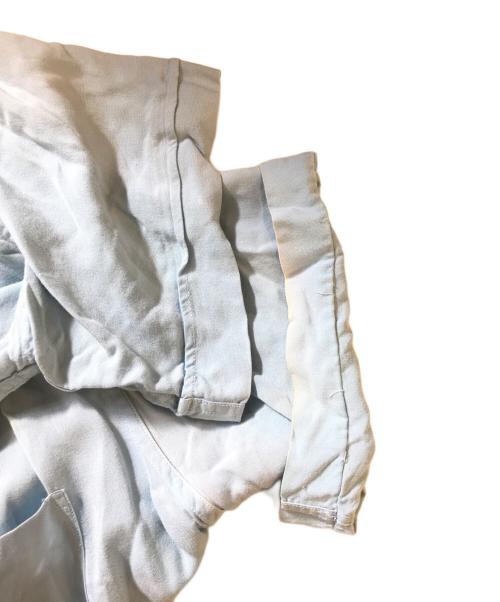 National（ナショナル）National (ナショナル) 刺繍入り オープンカラーシャツ スカイブルー サイズ:Ｌの古着・服飾アイテム