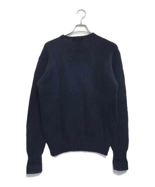 POLO RALPH LAUREN（ポロ・ラルフローレン）POLO RALPH LAUREN (ポロ・ラルフローレン) USAワッペン コットンニット ネイビー サイズ:Mの古着・服飾アイテム