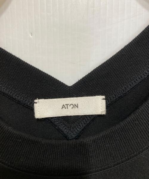 ATON（エイトン）ATON (エイトン) Suvin air spinning 18/- flared dress ブラック サイズ:01の古着・服飾アイテム