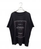 MM6 Maison Margielaエムエムシックスメゾンマルジェラ）の古着「UNDER CONSTRUCTION SHORT SLEEVE T-SHIRT」｜ブラック
