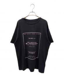 MM6 Maison Margiela（エムエムシックスメゾンマルジェラ）の古着「UNDER CONSTRUCTION SHORT SLEEVE T-SHIRT」｜ブラック