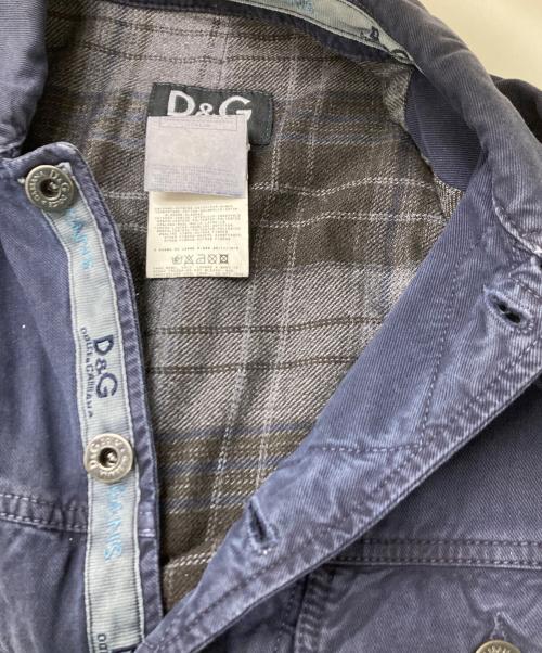 D&G（ディーアンドジー）D&G (ディーアンドジー) 製品染めデニムジャケット ネイビー サイズ:Sの古着・服飾アイテム