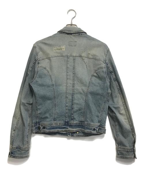 DOLCE & GABBANA（ドルチェ＆ガッバーナ）DOLCE & GABBANA (ドルチェ＆ガッバーナ) リペア加工デニムジャケット ブルー サイズ:Mの古着・服飾アイテム