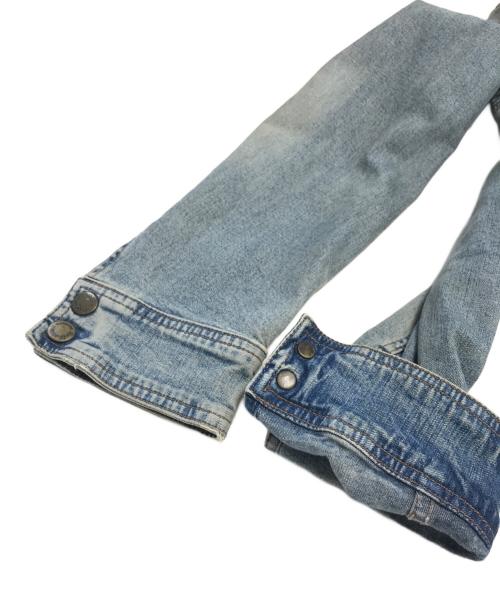 DOLCE & GABBANA（ドルチェ＆ガッバーナ）DOLCE & GABBANA (ドルチェ＆ガッバーナ) リペア加工デニムジャケット ブルー サイズ:Mの古着・服飾アイテム