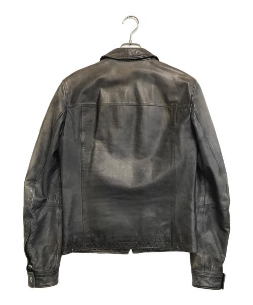 DOLCE & GABBANA（ドルチェ＆ガッバーナ）DOLCE & GABBANA (ドルチェ＆ガッバーナ) レザージャケット ブラック サイズ:44の古着・服飾アイテム