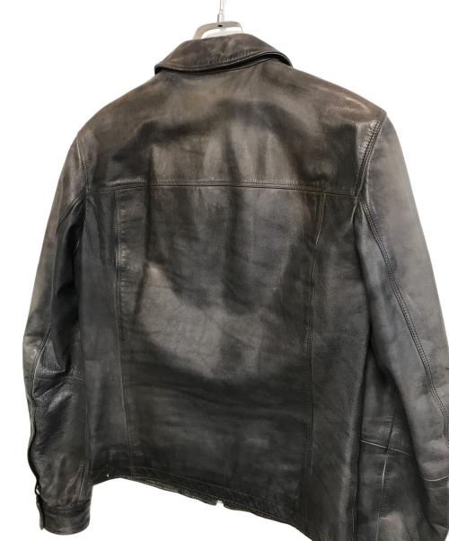 DOLCE & GABBANA（ドルチェ＆ガッバーナ）DOLCE & GABBANA (ドルチェ＆ガッバーナ) レザージャケット ブラック サイズ:44の古着・服飾アイテム