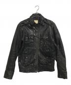 DIESELディーゼル）の古着「マルチポケットレザージャケット」｜ブラウン