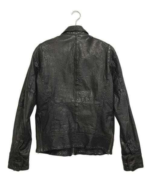 DIESEL（ディーゼル）DIESEL (ディーゼル) マルチポケットレザージャケット ブラウン サイズ:Sの古着・服飾アイテム