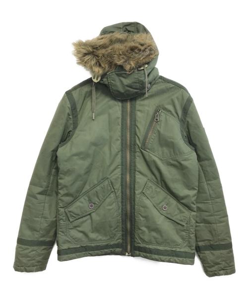 DIESEL（ディーゼル）DIESEL (ディーゼル) ファー中綿ジャケット オリーブ サイズ:Mの古着・服飾アイテム