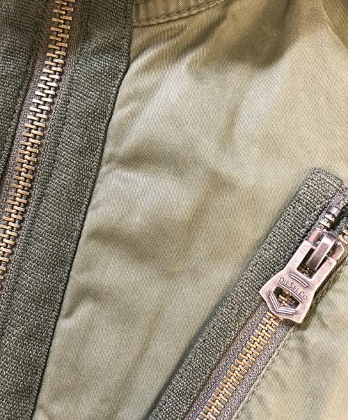 DIESEL（ディーゼル）DIESEL (ディーゼル) ファー中綿ジャケット オリーブ サイズ:Mの古着・服飾アイテム