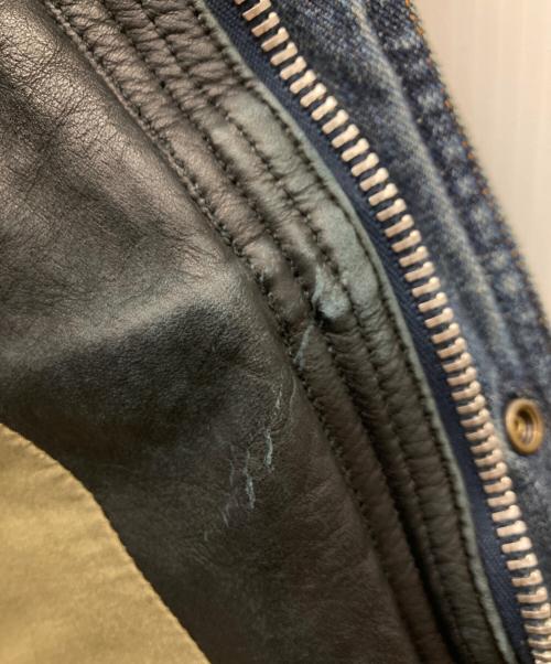 D&G（ディーアンドジー）D&G (ディーアンドジー) レザー切替デニムジャケット インディゴ サイズ:SIZE Mの古着・服飾アイテム