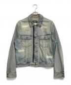 DOLCE & GABBANAドルチェ＆ガッバーナ）の古着「リペア加工デニムジャケット」｜ブルー