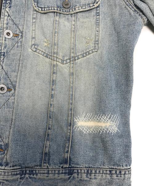 DOLCE & GABBANA（ドルチェ＆ガッバーナ）DOLCE & GABBANA (ドルチェ＆ガッバーナ) リペア加工デニムジャケット ブルー サイズ:Mの古着・服飾アイテム