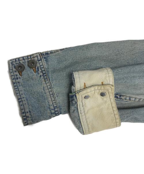 DOLCE & GABBANA（ドルチェ＆ガッバーナ）DOLCE & GABBANA (ドルチェ＆ガッバーナ) リペア加工デニムジャケット ブルー サイズ:Mの古着・服飾アイテム